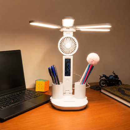 مصباح مكتب LED 3 في 1 متعدد الوظائف
